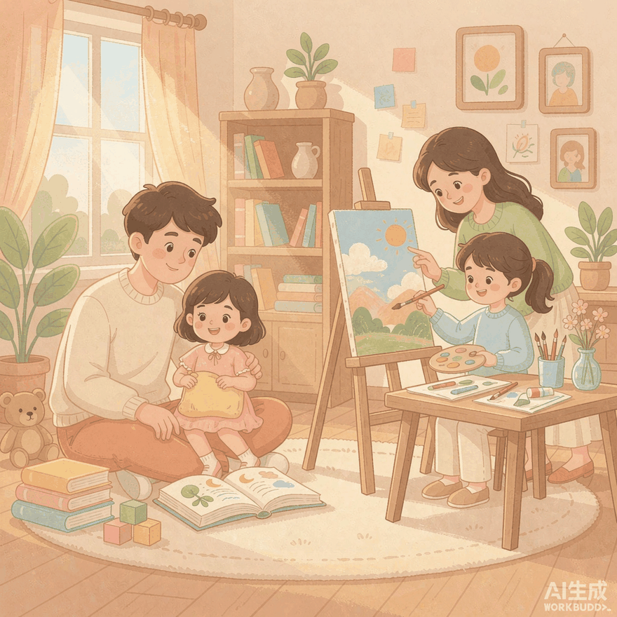 爸妈各陪孩子做自己的爱好